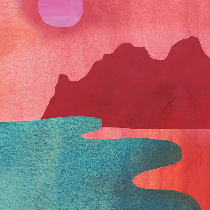 Watercolor artwork for Chocolate Bar: Monsoon Chocolate Sonoran Sea Salt 69% Dark Chocolate